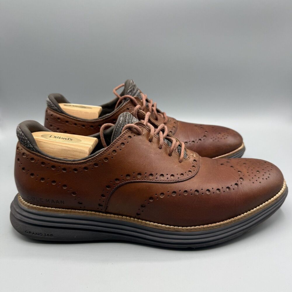 Cole Haan Original Grand Ultra Wingtip Oxfords Brittish Tan Size 10.5